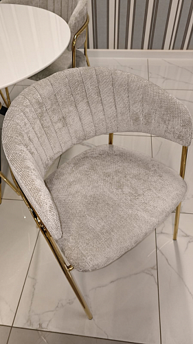 Стул на металлокаркасе Kamelia green / gold из шоурума 11